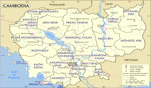 Kaart (cartografie)-Khmerrepubliek-Cambodian-provinces-bgn.png