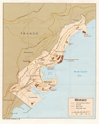 Kaart (cartografie)-Monaco-Monaco_Map_1982.jpg