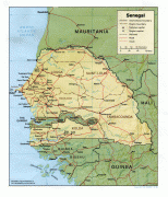 Kaart (kartograafia)-Senegal-Senegal_rel89.jpg
