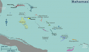 Географическая карта-Багамские Острова-Bahamas_regions_map.png