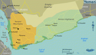 Kaart (cartografie)-Jemen-Yemen_regions_map.png