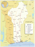 Kaart (kartograafia)-Benin-benin-political-map.jpg
