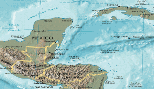 Kaart (kartograafia)-Honduras-Bay_of_Honduras.jpg