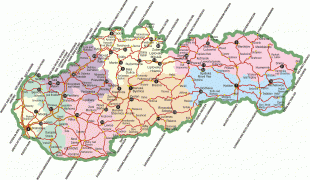 Географическая карта-Словакия-Slovakia-Map.gif