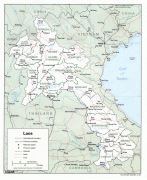 Kaart (kartograafia)-Laos-laos_pol93.jpg