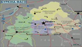 Kaart (kartograafia)-Burkina Faso-Burkina-Faso_regions_map_(uk).png
