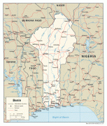 Kaart (cartografie)-Benin-benin_pol_2007.jpg