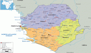 Kaart (kartograafia)-Sierra Leone-political-map-of-Sierra-Leo.gif
