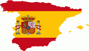 Kaart (kartograafia)-Hispaania-Spain-flag-map-plus-ultra.png