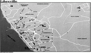 Kaart (cartografie)-Libreville-librevil.jpg