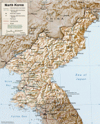 Kort (geografi)-Nordkorea-North_Korea_1996_CIA_map.jpg