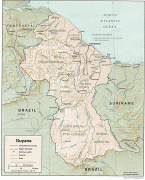 Географічна карта-Французька Гвіана-Guyana_rel_1991.gif