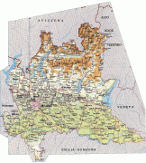 Karta - Lombardiet (Lombardia) - MAP[N]ALL.COM