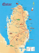 Kaart (cartografie)-Qatar-large_detailed_tourist_map_of_qatar.jpg