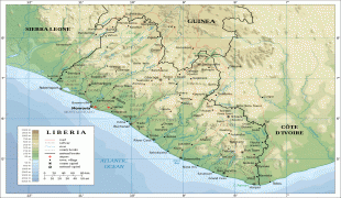 Ģeogrāfiskā karte-Libērija-Liberia-Physical-Map.png