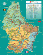 Kaart (cartografie)-Luxemburg (land)-Luxembourg-Tourism-Map.jpg