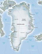 Kaart (cartografie)-Groenland-Greenland_Map.jpg