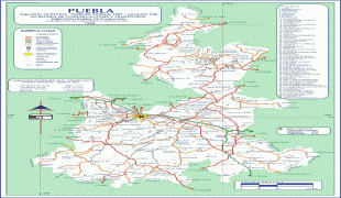 Bản đồ-Puebla-Puebla_Road_Map.jpg