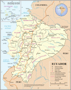 Kaart (kartograafia)-Ecuador-Political-map-of-Ecuador.jpg