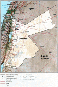 Kaart (cartografie)-Jordanië-Jordan-Country-Map.jpg