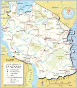 Kaart (cartografie)-Tanzania-tanzania-map.gif
