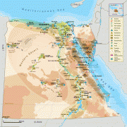 Карта (мапа)-Уједињена Арапска Република-egypt-tourist-map.gif