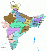 Kaart (kartograafia)-India-india-state-map.jpg