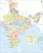Karte (Kartografie)-Indien-India-city-map.jpg