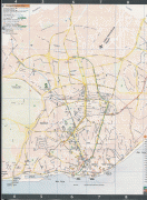 Kaart (cartografie)-Lissabon-Lisbon-Central-Map.jpg