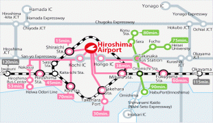 Kaart (cartografie)-Hiroshima (prefectuur)-accessmap.jpg