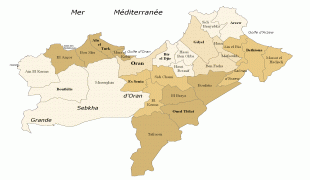 Географическая карта-Оран-Oran_communes_de_la_wilaya.GIF