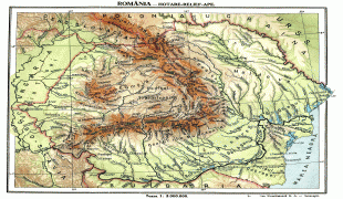 Karte (Kartografie)-Rumänien-Greater_Romania,_physical_map.JPG