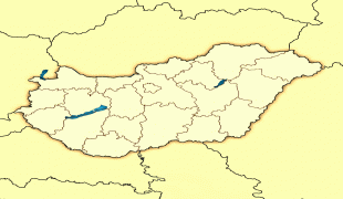Kaart (kartograafia)-Ungari-Hungary_map_modern_with_counties.png