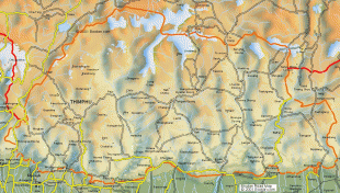 Ģeogrāfiskā karte-Butāna-Bhutan-road-Map.jpg