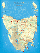 Географическая карта-Тасмания-Tasfreecampingmap.jpg