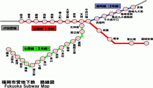 Karte (Kartografie)-Fukuoka-Fukuoka_Subway_Map_jp.png
