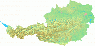 Kort (geografi)-Østrig-Topographic-map-of-Austria-2008.png