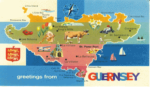 Карта (мапа)-Гернзи-GuernseyMap.jpg
