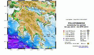 Karta - Peloponnesos (region) (Peloponnese) - MAP[N]ALL.COM