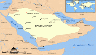 Kort (geografi)-Saudi-Arabien-saudi_arabia_map.jpg