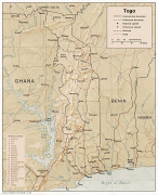 Ģeogrāfiskā karte-Togo-togo.gif