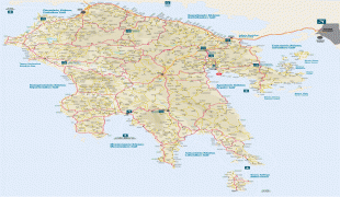 Karte (Kartografie) - Peloponnes (griechische Region) (Peloponnese