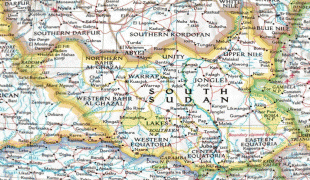 Kaart (kartograafia)-Lõuna-Sudaan-south_sudan_map.jpg