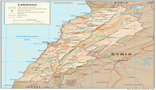 Карта (мапа)-Либан-lebanon_physio-2002.jpg