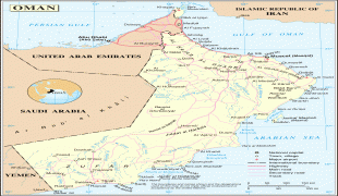 Kort (geografi)-Oman-detailed-political-map-of-oman.jpg