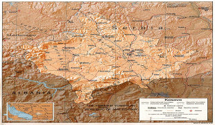Kaart (kartograafia)-Kosovo-kosovo_rel98.jpg