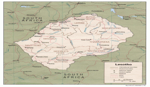 Географическая карта-Лесото-lesotho_pol90.jpg