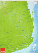 Karte (Kartografie)-Inhambane-physical-3d-map-of-inhambane.jpg