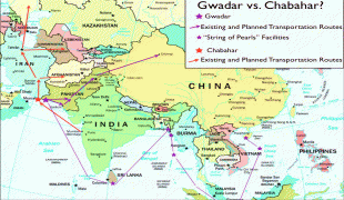 Kaart (kartograafia)-Gwadar International Airport-Chabahar-vs-Gwadar-map.jpg