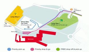 Kaart (kartograafia)-Cardiff Airport-DOZaccessplanenglish.jpg